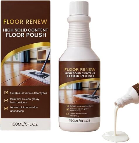 Purevive Wood Floor Restorer High-Solids Floor Polish – Instant Gloss & Protective Coating for Dull Hardwood, No Buffing (1pcs, 150ml) in Kuwait