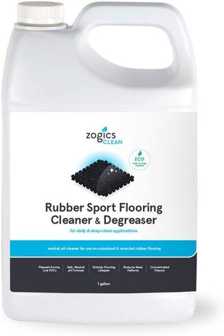 Zogics Rubber Flooring Cleaner and Degreaser – Cleaner Concentrate and Heavy Duty Degreaser for Rubber Floors and Mats, Biodegradable and Non Toxic Cleaner (1 Gallon) in Kuwait