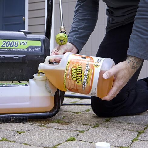 Krud Kutter Concrete & Driveway Pressure Washer Concentrate & Manual Use Cleaner | Cuts Through The Toughest Oil & Grease Stains From Concrete, Asphalt, Stone, Brick, Pavement and More | 1 Gallon in Kuwait