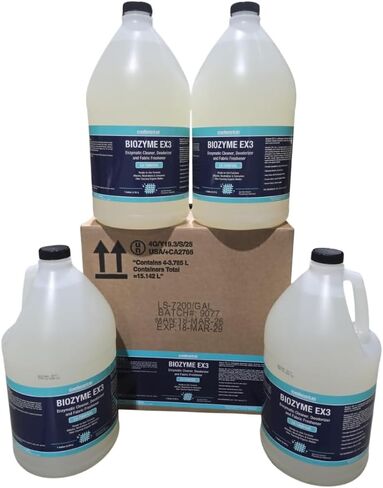 Celeste Biozyme EX3 Enzymatic Cleaner, Deodorizer & Fabric Freshener | LS-7200/GAL | pH Neutral, NSF Certified | Case of 4 (1-Gallon Jugs) in Kuwait