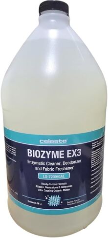 Celeste Biozyme EX3 Enzymatic Cleaner, Deodorizer & Fabric Freshener | LS-7200/GAL | pH Neutral, NSF Certified | Case of 4 (1-Gallon Jugs) in Kuwait