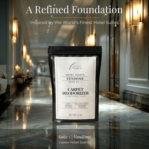 Lapew Hotel Scents Luxury Carpet Deodorizer Powder | Vendôme Suite 1 | Inspired by the Ritz-Carlton | Hotel Scented Carpet Freshener | 36oz in Kuwait