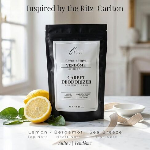 Lapew Hotel Scents Luxury Carpet Deodorizer Powder | Vendôme Suite 1 | Inspired by the Ritz-Carlton | Hotel Scented Carpet Freshener | 36oz in Kuwait