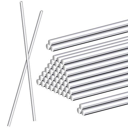 100 Pcs Flat Clear Sticks, 12 Inch Acrylic Rod, Cake Dowels Model Sticks | Stands Topper Cupcake Plastic Rods Plant Stakes for Toppers Rod DIY Crafts Dowel Party Decorations Gardening in Kuwait