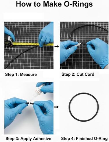 .125" (1/8") Buna-N O-Ring Cord Stock - 70A Duro, .125" Thick, 10 Ft Length, Black Buna Nitrile Rubber in Kuwait