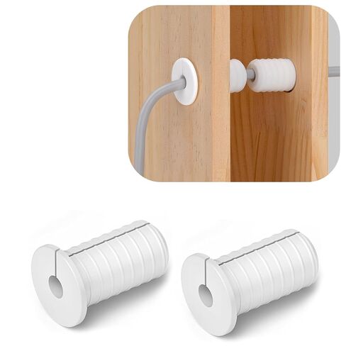 Starlink Wall Grommet 2 Pack, 3/4 Inch Cable Grommets Pass Through Wall Bushing, Starlink Cable Routing Kit for Ethernet Cable Protection, Silicone Material, White in Kuwait