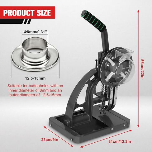 Automatic Eyelet Feeding Machine (5/16" 8mm) Grommet Machine, Heavy Duty Hand Eyelet Tool Grommet Tool Without Button Accessories for Banner, Awning, Leather, Poster DIY Projects in Kuwait