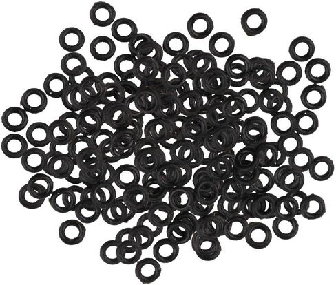 200 Pieces Shaft Tip Gasket Grommets 2BA Aluminum Rubber 2mm Barrel Washer for Securing Tightening Stem Accessories in Kuwait