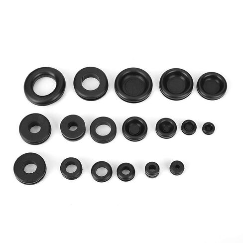 Rubber Grommets for Wiring, Rubber Grommet Kit with Assortment Set, Electrical Wire Gasket Washer Seal, 125Pcs Rubber Grommets in Kuwait