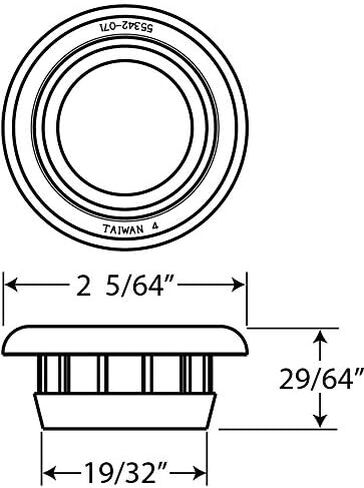 Optronics A11GBP 3/4" حلقة دائرية قياسية من PVC، أسود in Saudi Arabia