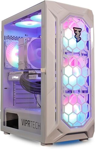 كمبيوتر سطح المكتب ViprTech Rebel Gaming PC - AMD Ryzen 5 (12-LCore 3.9 جيجا هرتز)، RTX 2060 Super 8 جيجا، ذاكرة الوصول العشوائي DDR4 16 جيجا، 512 جيجا NVMe SSD، جاهز للواقع الافتراضي، بث، واي فاي، RGB، Windows 11، ضمان in Kuwait