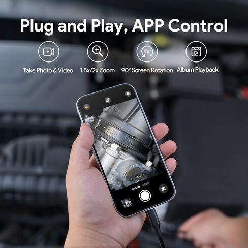 DEPSTECH 2K Endoscope Camera with Light: 2560P QHD Dual Lens Inspection Borescope with 16.5FT Snake Cable for iPhone & Android, Industrial Scope Automotive Tools for Sewer, HVAC, Plumbing, Mechanic in Kuwait