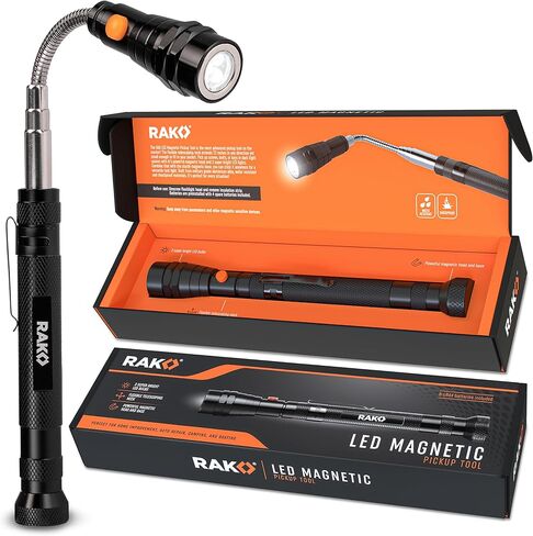RAK Magnetic Pickup Tool Set Gifts for Men - 5Pcs with 360 Swivel Inspection Mirrors, Telescoping Magnet Pickup Tool, Flexible LED Flashlight, Mechanic Tools & Cool Gadgets for Men, Dad, Husband in Saudi Arabia