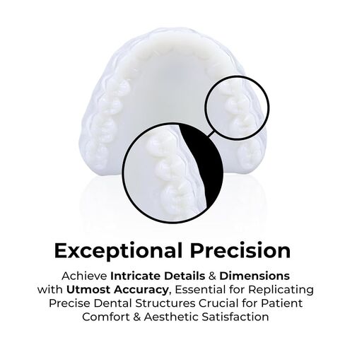 Rodin Try-in Dental 3D Printing Resin, High-Precision Dental Try-in Material for Dentures & Restorations - Off-White Biocompatible Resin, 1kg in Kuwait
