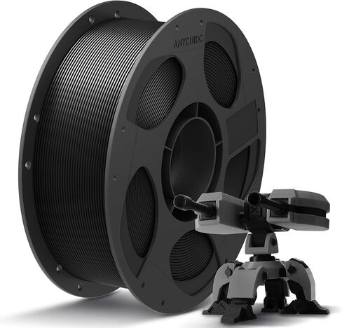 ANYCUBIC PLA Plus (PLA+), 3D Printer Filament 1.75mm Bundle, High Toughness, Dimensional Accuracy +/- 0.02mm, Print with Most FDM 3D Printers, 1KG Reusable Spool, 2kg, Black + Black in Kuwait