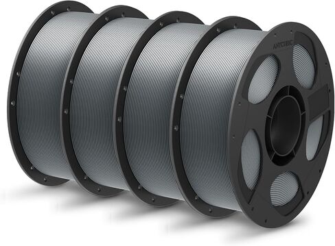 ANYCUBIC PLA Plus (PLA+), 3D Printer Filament 1.75mm Bundle, High Toughness, Dimensional Accuracy +/- 0.02mm, Print with Most FDM 3D Printers, 1KG Reusable Spool, 2kg, Black + Black in Kuwait