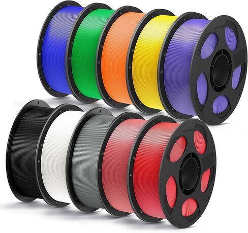 ANYCUBIC PLA Plus (PLA+), 3D Printer Filament 1.75mm Bundle, High Toughness, Dimensional Accuracy +/- 0.02mm, Print with Most FDM 3D Printers, 1KG Reusable Spool, 2kg, Black + Black in Kuwait