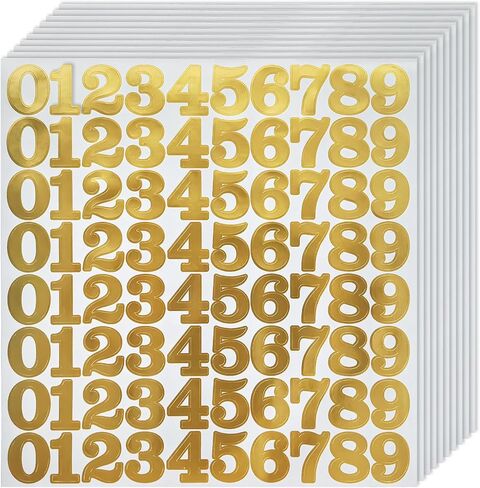 1 Inch Number Stickers for Inventory and Classification, Waterproof Label Number Stickers for Organizing, Self Adhesive & Waterproof - Multicolor in Kuwait
