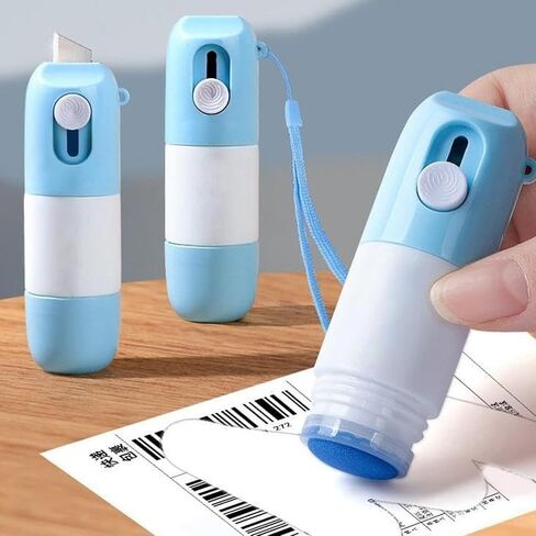 2-in-1 Thermal Paper Privacy Wipe Box Cutter – Quick Thermal Ink Remover Erases Personal Data on Labels, Receipts & Bills – Prevent Identity Theft Before Recycling in Kuwait