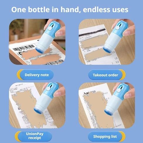 2-in-1 Thermal Paper Privacy Wipe Box Cutter – Quick Thermal Ink Remover Erases Personal Data on Labels, Receipts & Bills – Prevent Identity Theft Before Recycling in Kuwait