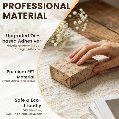 1440 Pcs 1′′ Clear Circle Stickers for Sealing, Premium PET Transparent Envelope Seals with Strong Adhesive, Zero Curling Round Tamper Proof Stickers for Packaging, Mailers, Cards, Gifts in Kuwait