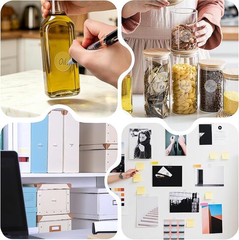 1440 Pcs 1′′ Clear Circle Stickers for Sealing, Premium PET Transparent Envelope Seals with Strong Adhesive, Zero Curling Round Tamper Proof Stickers for Packaging, Mailers, Cards, Gifts in Kuwait