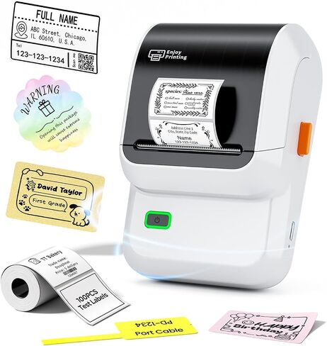 Ponek Label Maker Machine with Tape, M100 Address Barcode Label Printer, Versatile App 6000 Icons and 300 Fonts, Portable Label Makers for Small Business, Office, Home, School, Safety Label Makers in Kuwait