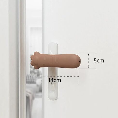 Silicone Door Handle Cover, Cute Cat Paw Design, White, 14cm x 5cm, Protective Grip Wrap in Kuwait