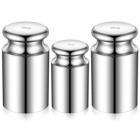 Sabary 5kg 5000g 5 Pcs M1 Precision Calibration Weight Set with 1pcs 2kg 2000g 2pcs 1kg 1000g and 2pcs 0.5 kg Steel Chrome Plating Calibration Weights for Digital Scale and Laboratory Equipment in Saudi Arabia