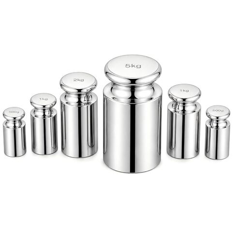 Sabary 10kg 10000g 6 Pcs M1 Precision Calibration Weight Set with 1pcs 5kg 5000g 1pcs 2kg 2000g 2pcs 1kg 1000g and 2pcs 0.5 kg 500g Steel Chrome Plating for Digital Scale and Laboratory Equipment in Saudi Arabia