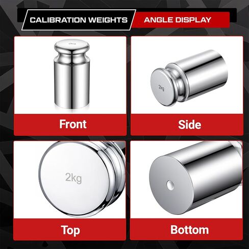 Sabary 10kg 10000g 6 Pcs M1 Precision Calibration Weight Set with 1pcs 5kg 5000g 1pcs 2kg 2000g 2pcs 1kg 1000g and 2pcs 0.5 kg 500g Steel Chrome Plating for Digital Scale and Laboratory Equipment in Saudi Arabia