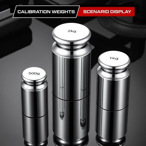 Sabary 10kg 10000g 6 Pcs M1 Precision Calibration Weight Set with 1pcs 5kg 5000g 1pcs 2kg 2000g 2pcs 1kg 1000g and 2pcs 0.5 kg 500g Steel Chrome Plating for Digital Scale and Laboratory Equipment in Saudi Arabia