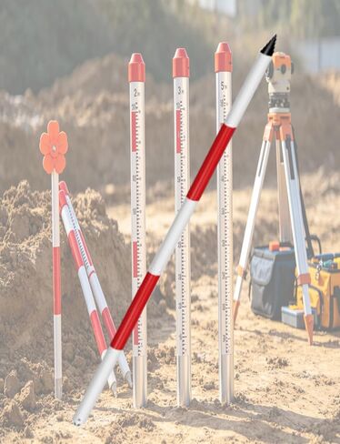 Aluminum Alloy Prism Pole - 2m Universal Surveying Grade Rod for Total Station, Land & Road Work, Durable & Lightweight Equipment for Accurate Measurements in Kuwait
