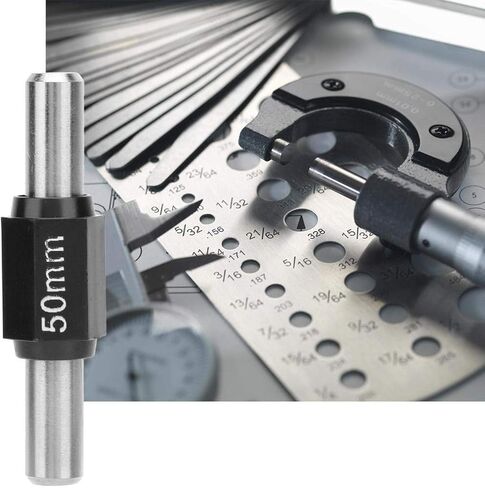 Oumefar Stainless Steel Calibration Block Rod Bar Professional Standard Caliper Outside Micrometer Calibration Rod for Calibrating Micrometers (50MM) in Saudi Arabia