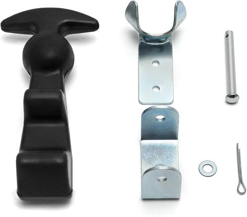 QWORK 2Packs 4.7 inch T-Handle Draw Latches with Brackets, Rubber Flexible Hood Catch t-Handle Hasp, for Tool Box, Hood, Vehicle Engine in Kuwait