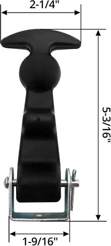 QWORK 2Packs 4.7 inch T-Handle Draw Latches with Brackets, Rubber Flexible Hood Catch t-Handle Hasp, for Tool Box, Hood, Vehicle Engine in Kuwait