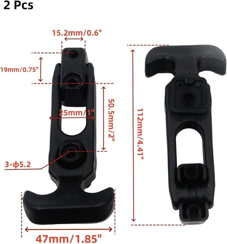 T Tulead 2PCS Boat Hatch Latches T Handle Latch Rubber Cooler Latch Tool Strap Hood Machine Draw Latches 4.3" x 2" in Kuwait
