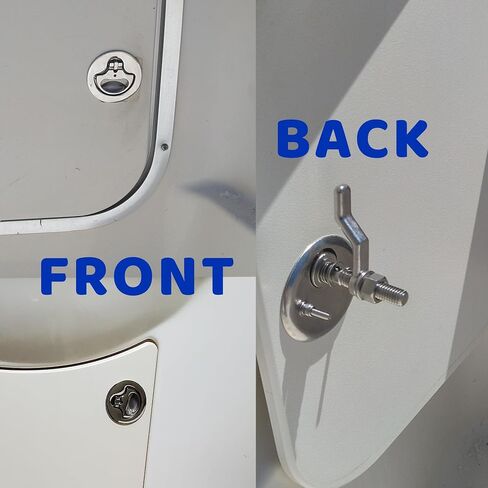 MX Boat Cam Latch Marine Hatch Flush Pull Handle 316 Stainless Steel | 1PCS, With Fasteners and Back Plate in Kuwait