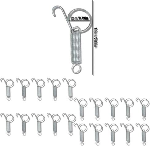 Cage Door Spring Hooks,20Pcs Spring Hooks for Rabbit Cage,Cages Latch Hook for Fixing Rabbit, Bunny, Dog, Cat, Parrot, Guinea Pig, Birds Doors in Kuwait