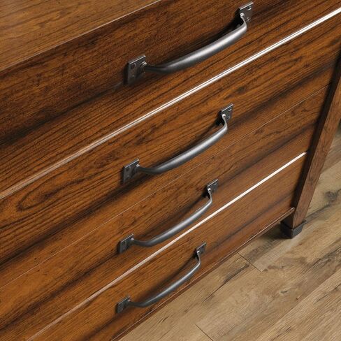 Sauder Carson Forge 2 Drawer File File File Cabinet ، Arrups Rustic Vintage Filing Dragers ، في Washington Cherry in Kuwait