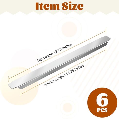 6Pcs 12 Inch Pan Dividers Bar Table Adapter Stainless Steel Adaptor Steam Table Dividers Fits Full or Fractional Size Pans for Hotel Pan Configuration Commercial Kitchen Use Sliver in Kuwait