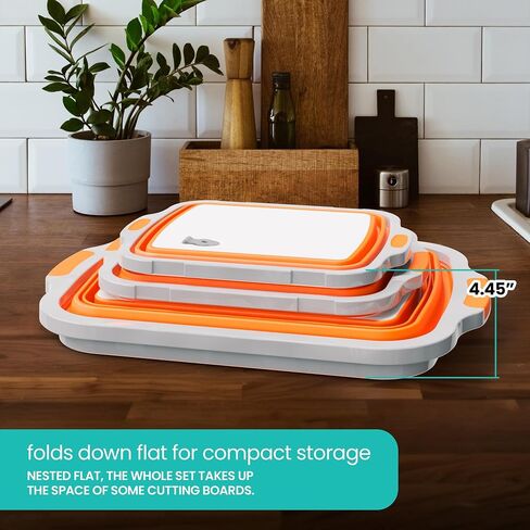 Collapsible BBQ Prep Tub with Lids and Drain Spouts, 3 Pack Portable Meat Marinating and Grilling Trays, Cutting Board Food Storage Containers for Outdoor Cooking, Camping, Tailgating and Kitchen Prep in Saudi Arabia