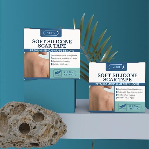 Silicone Scar Tape Roll (60" x 1.6") for Surgical & C-Section Scars | Clinically validated treatment strips and sheets. Highly effective for fading tummy tuck, keloid, and hypertrophic scars in Kuwait