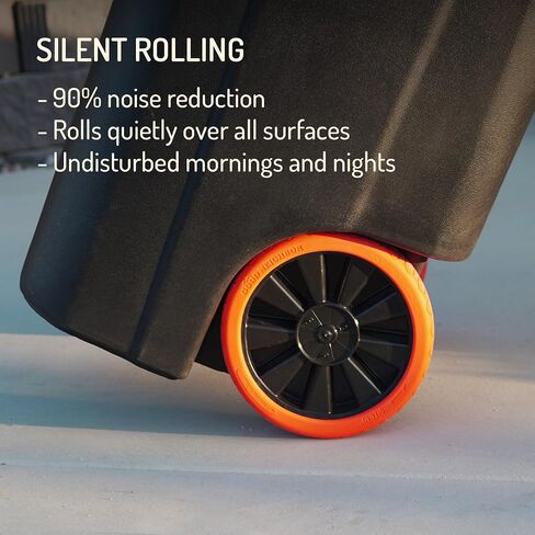 Good Neighbor Wheels – Make Trash Can Day Silent, The Original Quiet Wheel Covers, Soft & Durable, Set of 2 Wheel Covers (for One Trash Can) in Kuwait