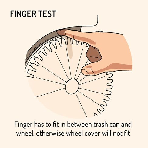 Good Neighbor Wheels – Make Trash Can Day Silent, The Original Quiet Wheel Covers, Soft & Durable, Set of 2 Wheel Covers (for One Trash Can) in Kuwait