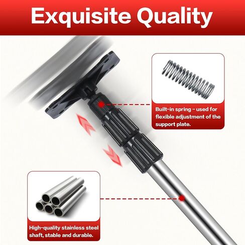 4 Pack Dust Barrier Poles Kit with Carry Bag, 10Ft Adjustable Zipper Wall Poles, Dust Containment Pole, Steel Telescoping Support Pole for Temporary Dust Barrier System, Home Renovation/Construction in Kuwait
