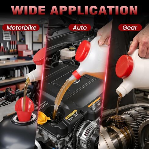 2 Pack 5L Automotive Fluid Jug with Separators Retractable Spouts for Motor Oil Change Automotive Home Garage,Professional Auto Repair,DIY Car Oil Change in Kuwait