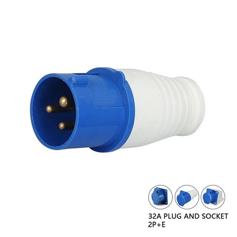 IP44 32A 3Pin 2P+E Waterproof Connector Power Electrical Wire Connecting Industrial Plug Socket Male Female Equipment(323) in Kuwait