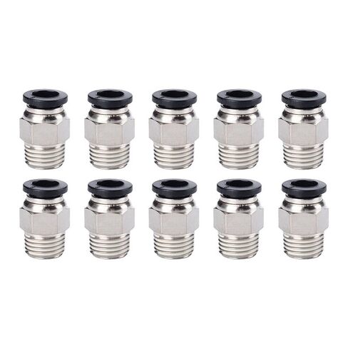 10 Pieces of Male Straight Pipe Joints, with an Outer Diameter of 8mm X 1/4 Inch BSP Thread, Specifically Designed for Pneumatic Hoses Suitable for Various Pneumatic Tools and Pneumatic Pipelines. in Saudi Arabia