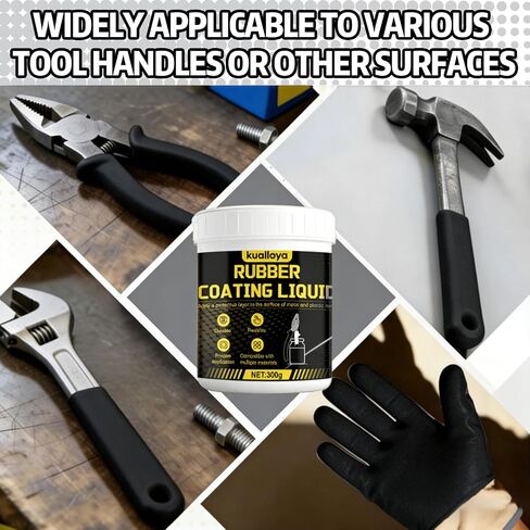 Rubber Dip for Tools, Liquid Rubber Dip Tool Handle Dip Coating Effective Protection Slip Resistance Waterproof and Insulating Easy to Peel for Tool Protection Creative DIY, Black 300g in Saudi Arabia